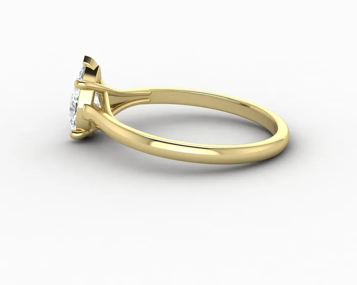Nora 075 Ct Solitaire Pear Cut Engagement Ring Sapheena Jewelry Rings
