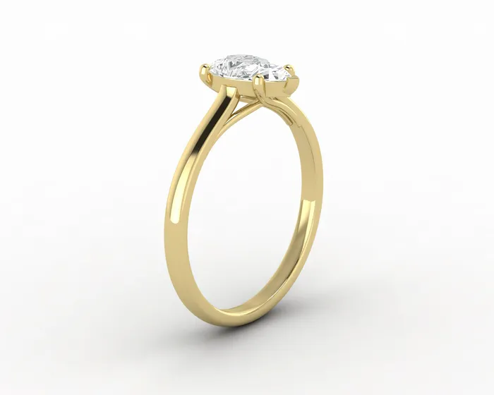 Nora 075 Ct Solitaire Pear Cut Engagement Ring Sapheena Jewelry Rings