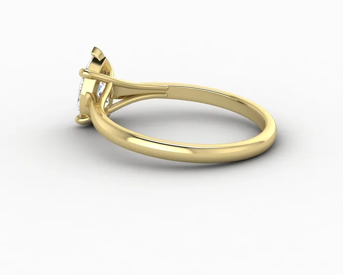 Nora 075 Ct Solitaire Pear Cut Engagement Ring Sapheena Jewelry Rings