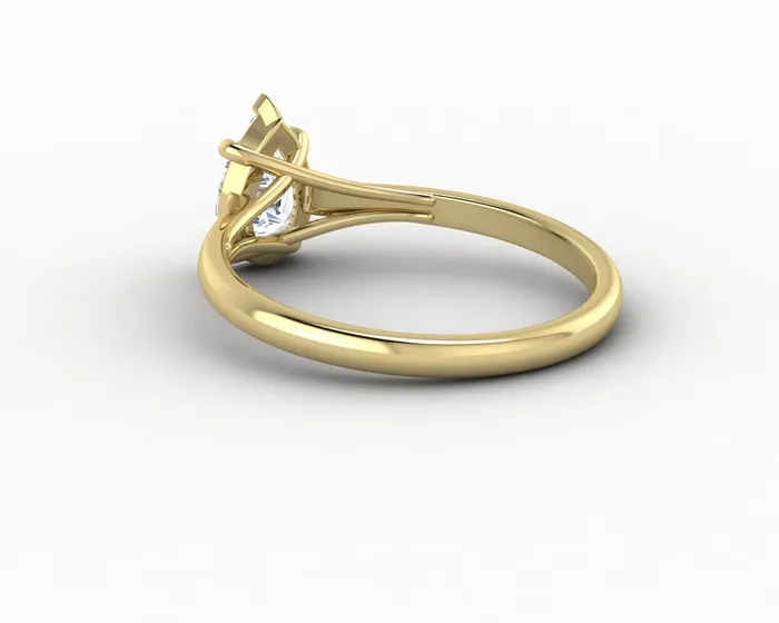 Nora 075 Ct Solitaire Pear Cut Engagement Ring Sapheena Jewelry Rings