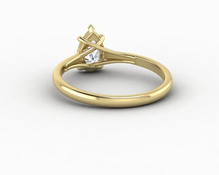 Nora 075 Ct Solitaire Pear Cut Engagement Ring Sapheena Jewelry Rings