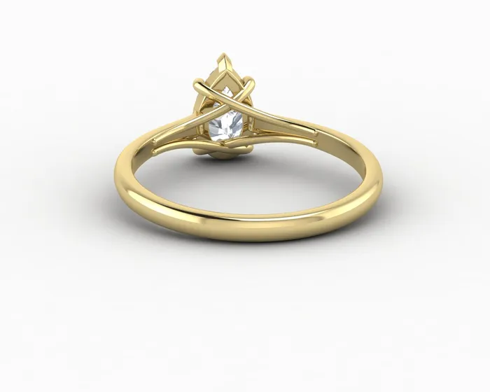 Nora 075 Ct Solitaire Pear Cut Engagement Ring Sapheena Jewelry Rings
