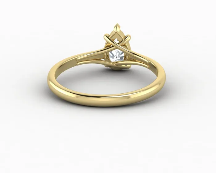 Nora 075 Ct Solitaire Pear Cut Engagement Ring Sapheena Jewelry Rings