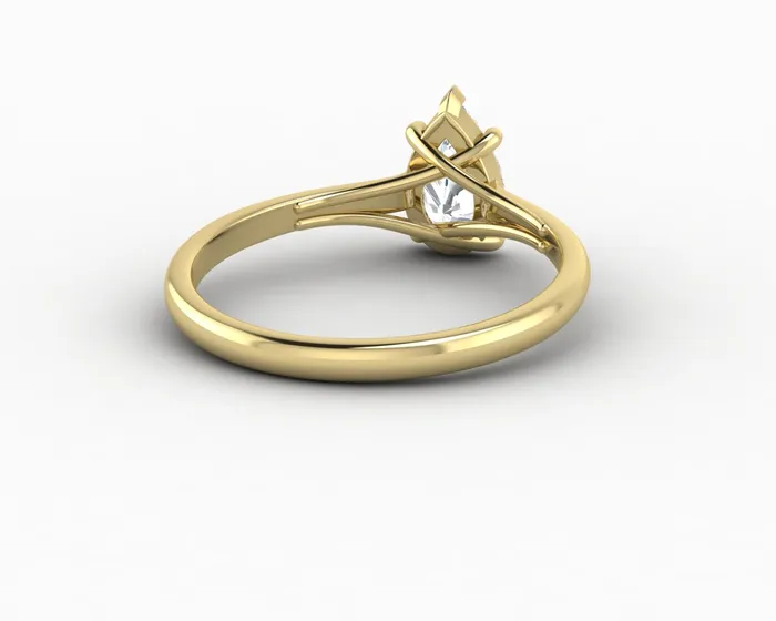 Nora 075 Ct Solitaire Pear Cut Engagement Ring Sapheena Jewelry Rings
