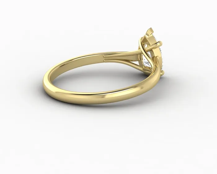 Nora 075 Ct Solitaire Pear Cut Engagement Ring Sapheena Jewelry Rings