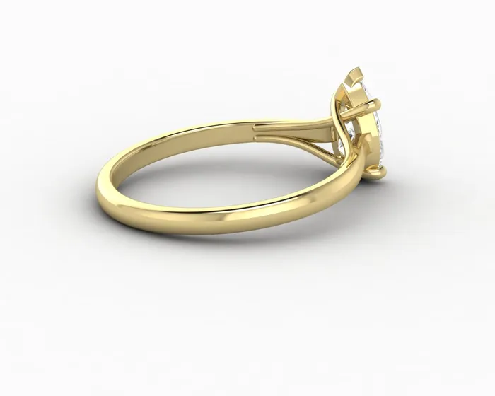 Nora 075 Ct Solitaire Pear Cut Engagement Ring Sapheena Jewelry Rings