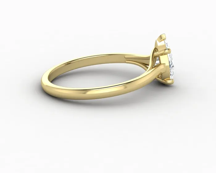 Nora 075 Ct Solitaire Pear Cut Engagement Ring Sapheena Jewelry Rings