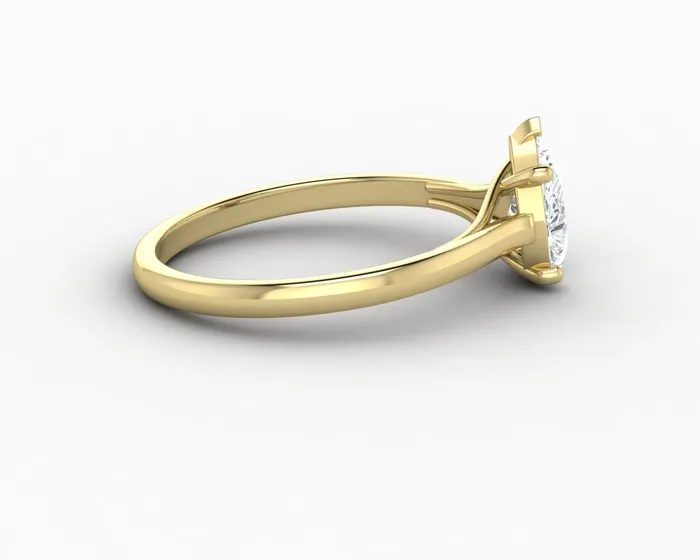 Nora 075 Ct Solitaire Pear Cut Engagement Ring Sapheena Jewelry Rings