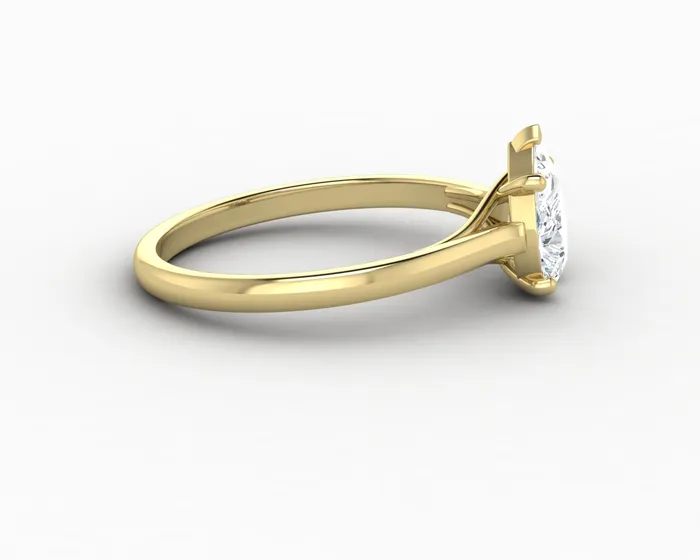 Nora 075 Ct Solitaire Pear Cut Engagement Ring Sapheena Jewelry Rings