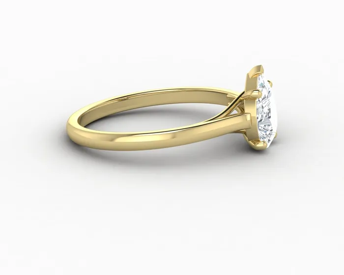 Nora 075 Ct Solitaire Pear Cut Engagement Ring Sapheena Jewelry Rings
