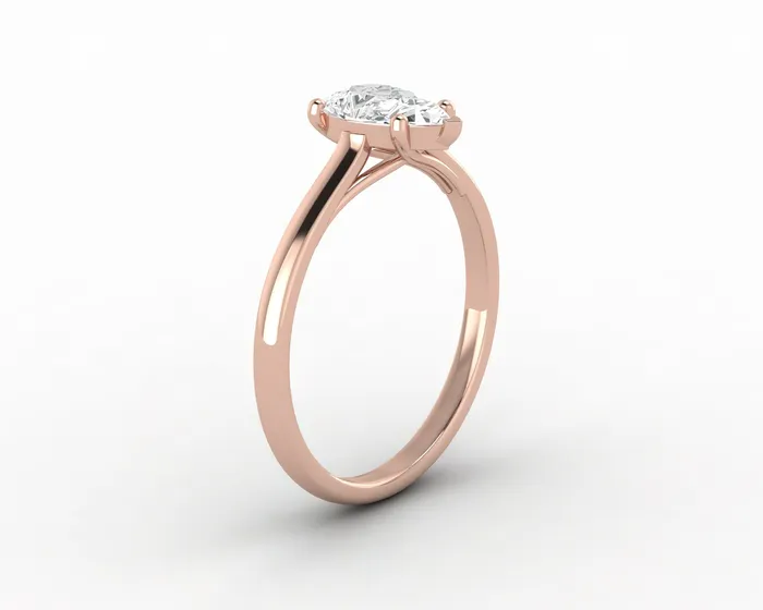 Nora 075 Ct Solitaire Pear Cut Engagement Ring Sapheena Jewelry Rings