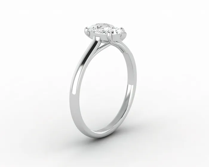 Nora 075 Ct Solitaire Pear Cut Engagement Ring Sapheena Jewelry Rings