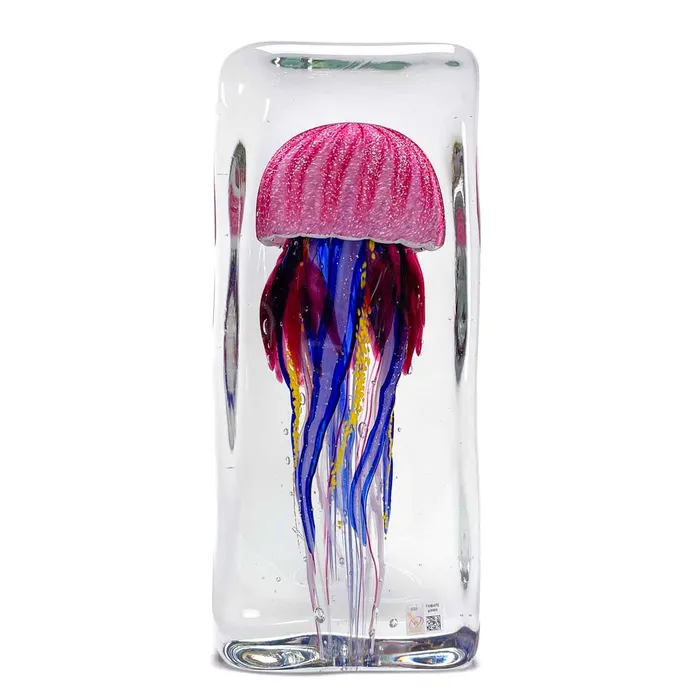 Oball Earrings Jellyfish Big Aquarium Murano Glass