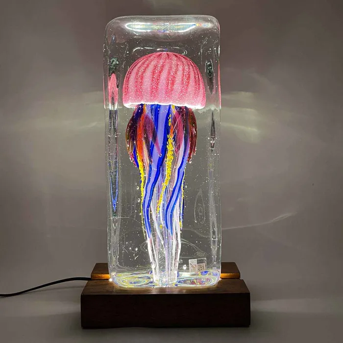 Oball Earrings Jellyfish Big Aquarium Murano Glass Oball Earrings Jellyfish Big Aquarium Murano Glass