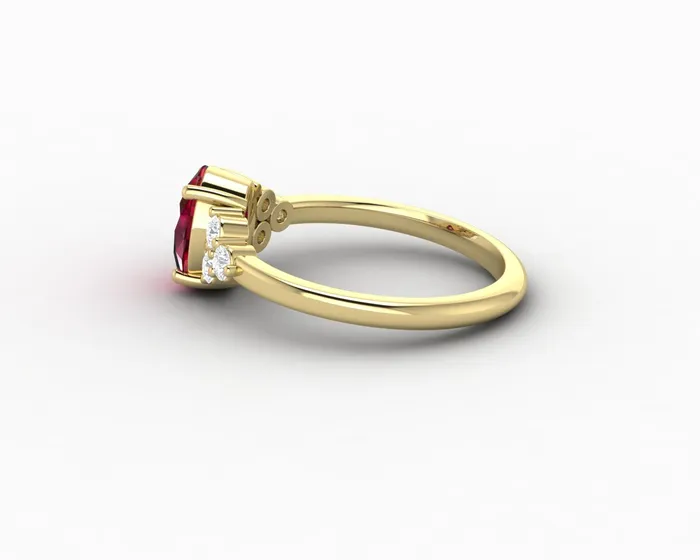 Rings Astrid 17 Ct Oval Cut Ruby Engagement Ring Sapheena Jewelry