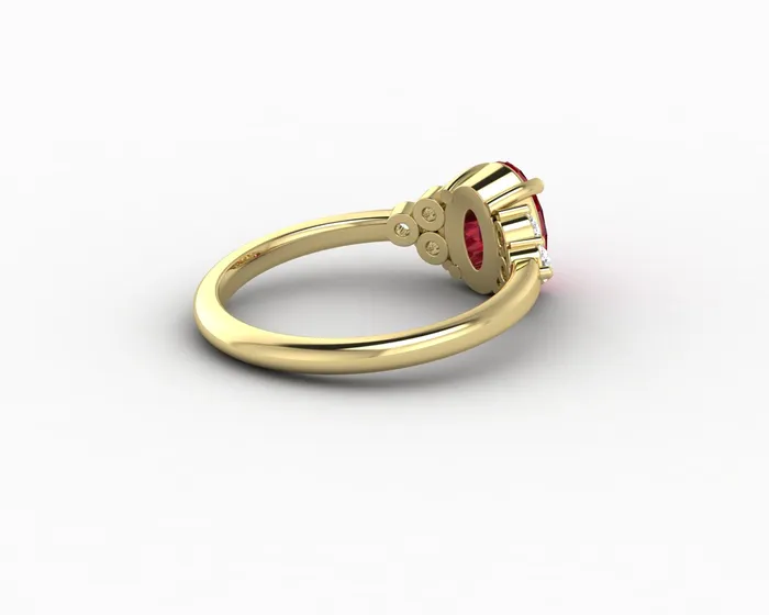 Rings Astrid 17 Ct Oval Cut Ruby Engagement Ring Sapheena Jewelry