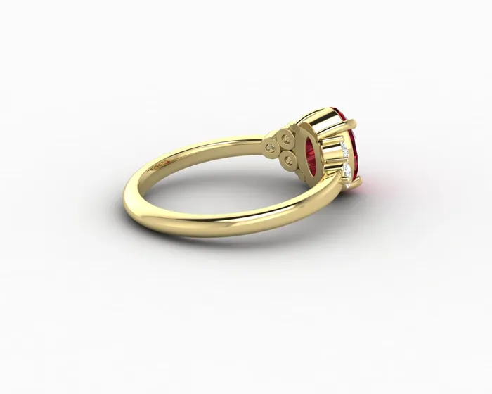 Rings Astrid 17 Ct Oval Cut Ruby Engagement Ring Sapheena Jewelry