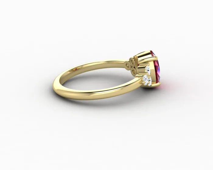 Rings Astrid 17 Ct Oval Cut Ruby Engagement Ring Sapheena Jewelry