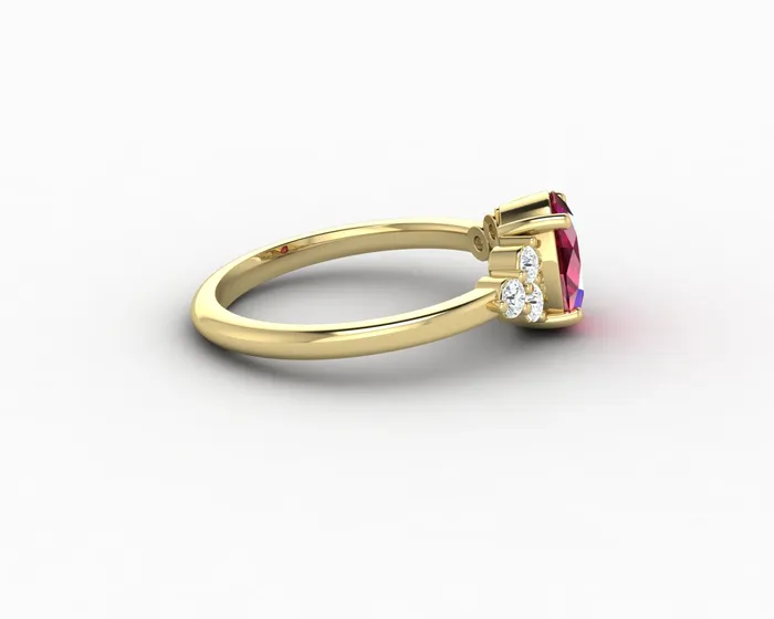 Rings Astrid 17 Ct Oval Cut Ruby Engagement Ring Sapheena Jewelry