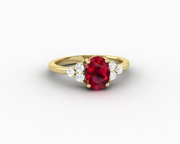 Rings Astrid 17 Ct Oval Cut Ruby Engagement Ring Sapheena Jewelry
