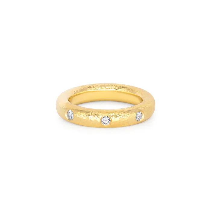 Rings Hammered Diamond Band VANIE