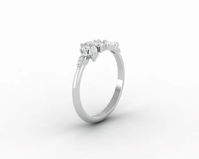 Rings Sapheena Jewelry Arlo 12 Ct Round and Marquise Cut Wedding Band