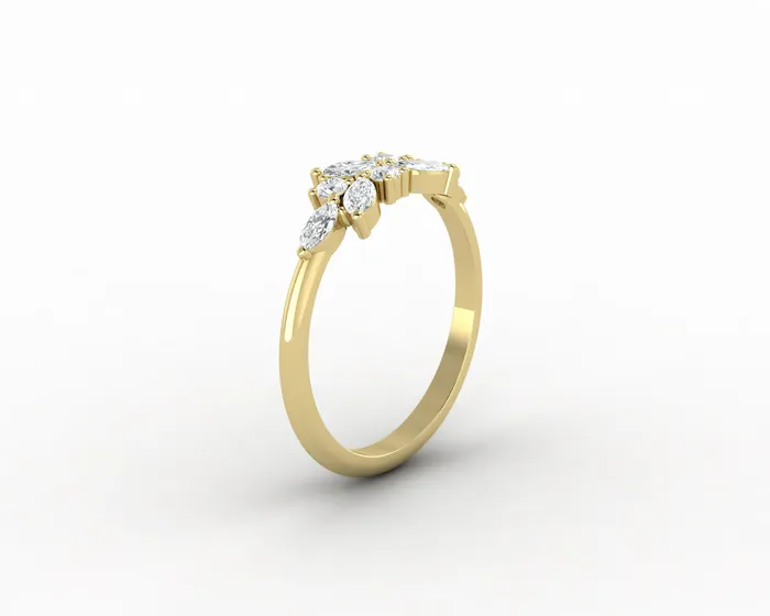 Rings Sapheena Jewelry Arlo 12 Ct Round and Marquise Cut Wedding Band