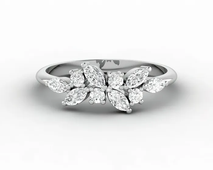 Rings Sapheena Jewelry Arlo 12 Ct Round and Marquise Cut Wedding Band