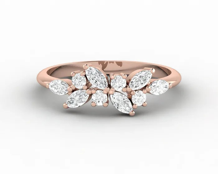 Rings Sapheena Jewelry Arlo 12 Ct Round and Marquise Cut Wedding Band