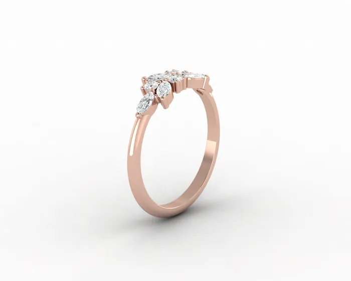 Rings Sapheena Jewelry Arlo 12 Ct Round and Marquise Cut Wedding Band