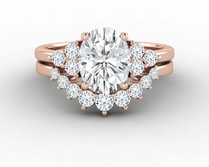 Rings Sapheena Jewelry Astrid 15 Ct Oval Cut Bridal Set