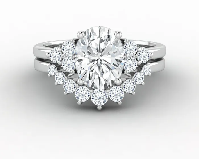Rings Sapheena Jewelry Astrid 15 Ct Oval Cut Bridal Set