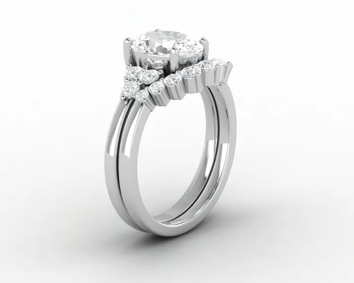 Rings Sapheena Jewelry Astrid 15 Ct Oval Cut Bridal Set