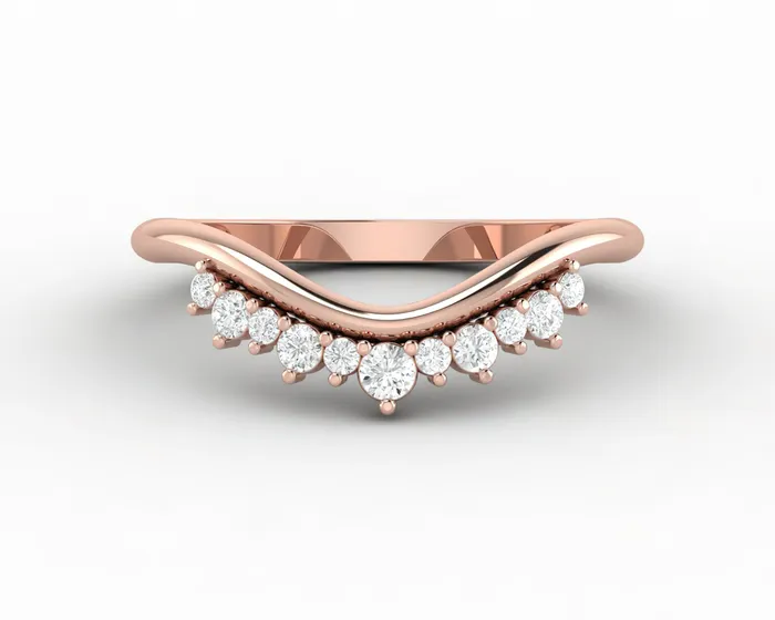 Rings Sapheena Jewelry Paige 16 Ct Curved Tiara Wedding Band