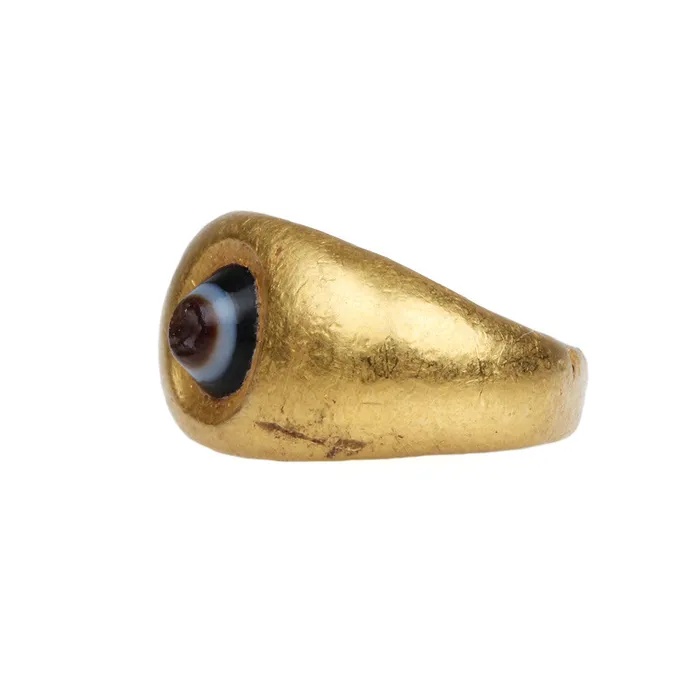 Roman Agate Intaglio Rabbit Ring Bell Bird Antiques Rings