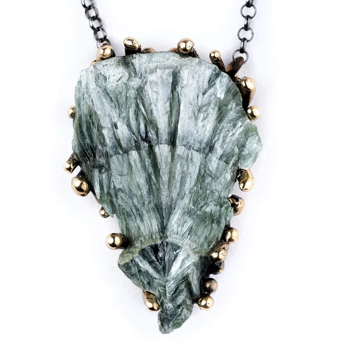 Seraphinite Necklace One of a Kind Giardinoblu Necklaces