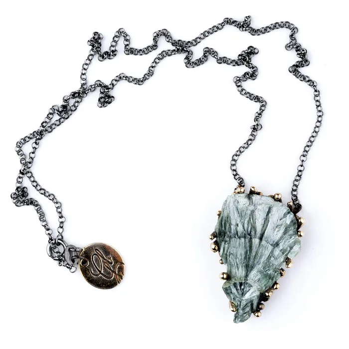 Seraphinite Necklace One of a Kind Giardinoblu Necklaces