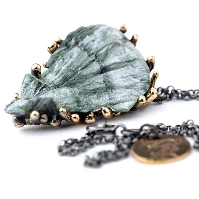 Seraphinite Necklace One of a Kind Giardinoblu Necklaces