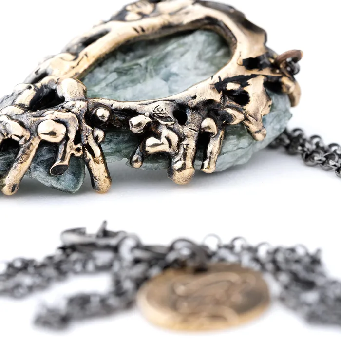 Seraphinite Necklace One of a Kind Giardinoblu Necklaces