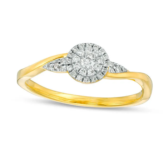 017 CT TW Composite Natural Diamond Promise Ring in Solid 10K Yellow Gold Goldia Rings 017 CT TW Composite Natural Diamond Promise Ring in Solid 10K Yellow Gold Goldia Rings