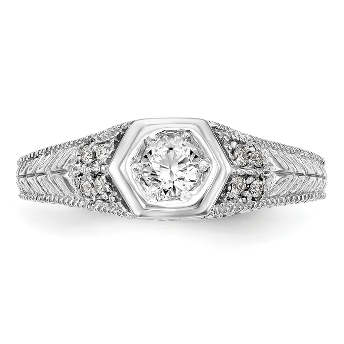 020ct CZ Solid Real 14K White Gold Engagement Ring Goldia Rings