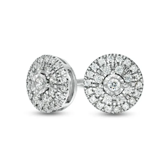025 CT TW Composite Diamond Stud Earrings in Sterling Silver Goldia Earrings 025 CT TW Composite Diamond Stud Earrings in Sterling Silver Goldia Earrings