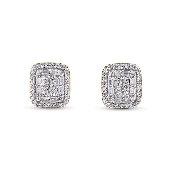 033 CT TW Composite Diamond Rectangular Frame Stud Earrings in 10K Gold Goldia Earrings 033 CT TW Composite Diamond Rectangular Frame Stud Earrings in 10K Gold Goldia Earrings