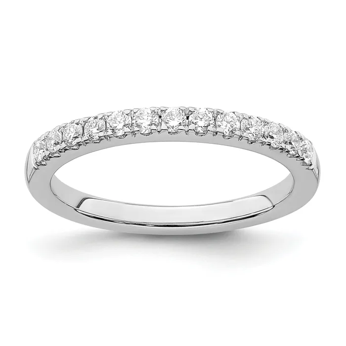 033ct CZ Solid Real 14K White Gold Wedding Wedding Band Ring Goldia Rings