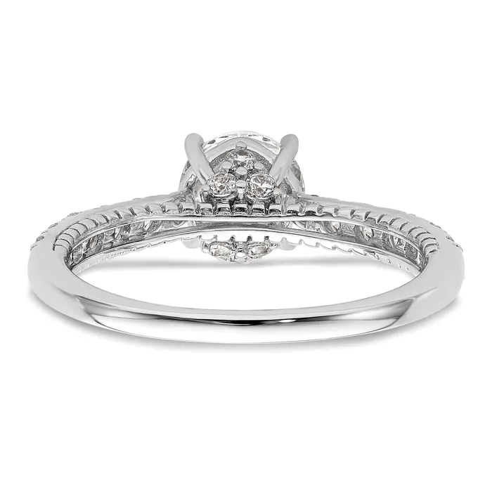 100ct CZ Solid Real 14K White Gold Engagement Ring Goldia Rings