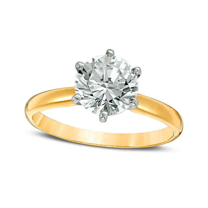 150 CT Certified Natural Clarity Enhanced Diamond Solitaire Engagement Ring in Solid 14K Gold II2 Goldia Rings 150 CT Certified Natural Clarity Enhanced Diamond Solitaire Engagement Ring in Solid 14K Gold II2 Goldia Rings