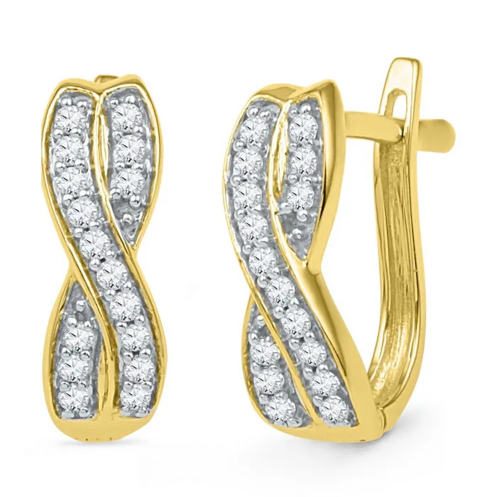 15CTWDiamond GIFT HOOPS EARRING gndatlanta Earrings