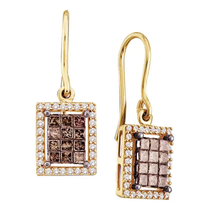 1 CTDiamond INVISIBLE BROWN EARRINGS gndatlanta Earrings