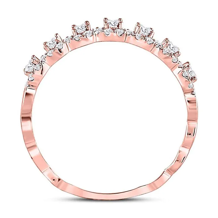 10k Rose Gold Round Diamond Stackable Band Ring 13 Cttw gndatlanta Rings
