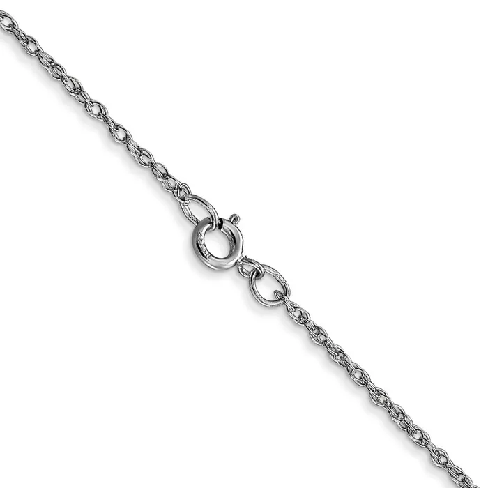 10k White Gold 95mm Carded Cable Rope Chain Necklace QGold Necklaces 10k White Gold 95mm Carded Cable Rope Chain Necklace QGold Necklaces
